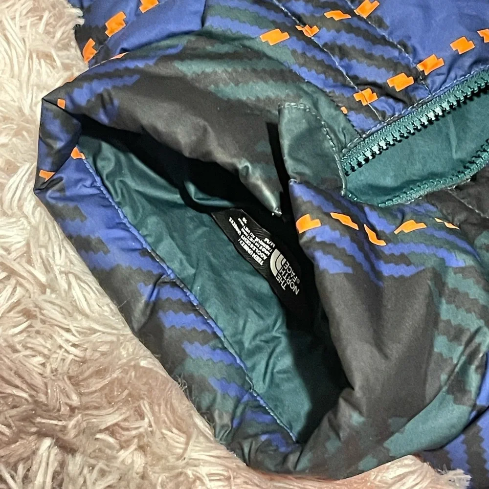The North Face Quilted Jacket | Blue Green Patterned‎ Puffer
